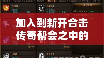 加入到新开合击传奇帮会之中的好处都是什么